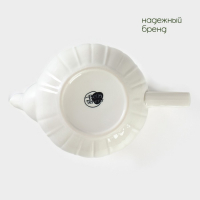 Чайник фарфоровый заварочный на подставке из бамбука BellaTenero &laquo;Тюльпан&raquo;, 700 мл, цвет белый