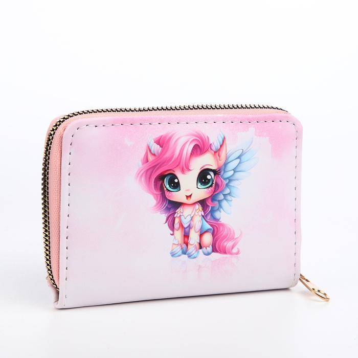Кошелёк детский на молнии «Выбражулька», цвет розовый Кошелёк детский на молнии «Выбражулька», цвет розовый