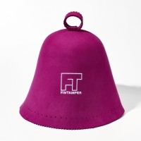 Бесшовная фетровая шапка для бани из шерсти мериноса, фиолетовая