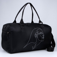 Сумка женская спортивная One line на молнии, отдел из ПВХ, отдел для обуви, наружный карман, цвет чёрный Сумка женская спортивная One line на молнии, отдел из ПВХ, отдел для обуви, наружный карман, цвет чёрный