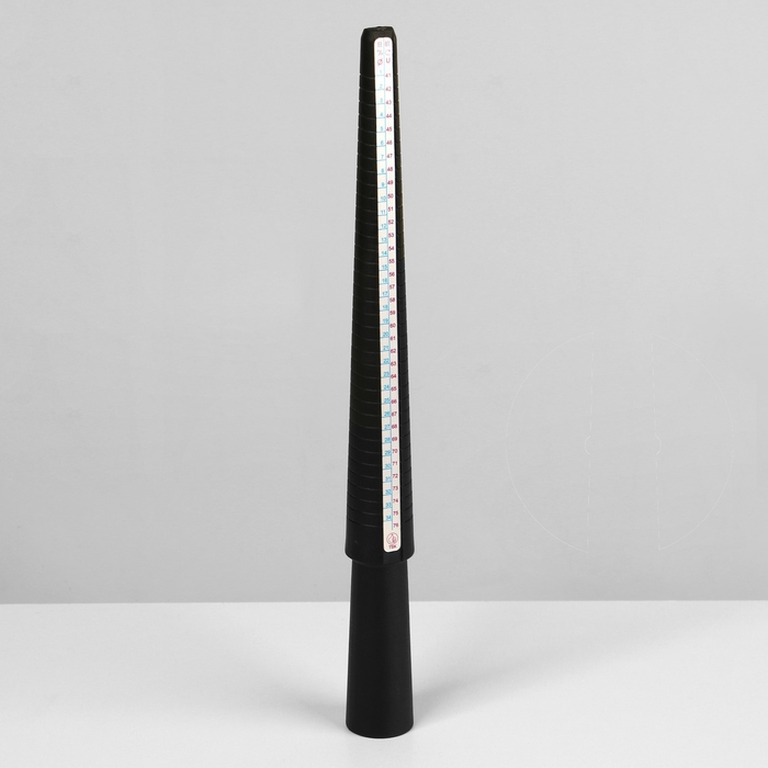 Прибор для измерения размера кольца, 2,5&times;2,5&times;24,8 см, цвет чёрный