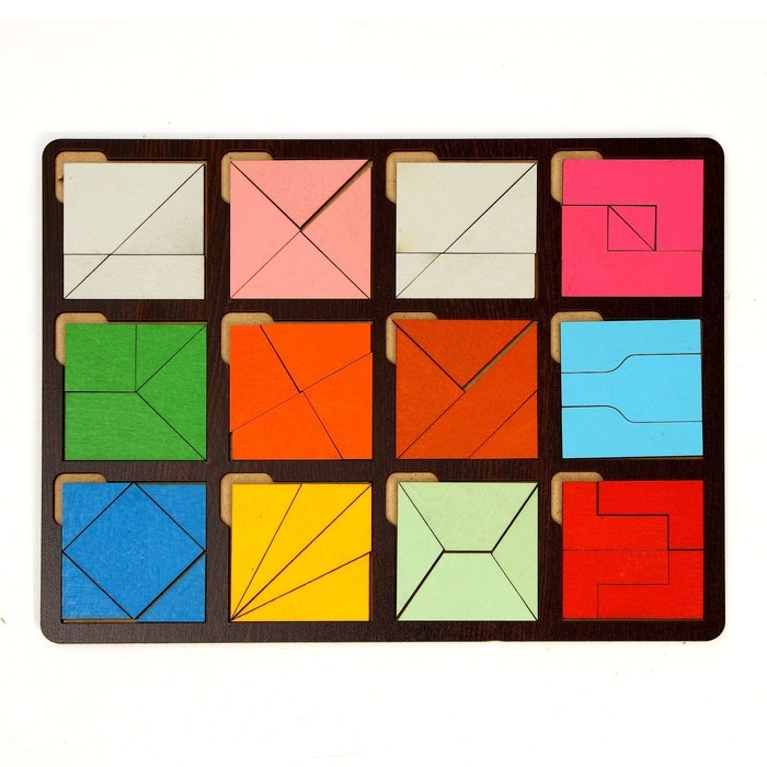 Развивающая доска &laquo;Сложи квадрат&raquo; 2 уровень сложности