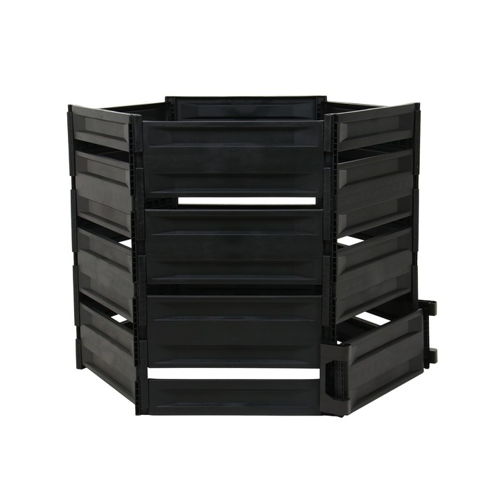 Компостер пластиковый, 800 л, 125 × 105 × 84 см, чёрный Компостер пластиковый, 800 л, 125 × 105 × 84 см, чёрный
