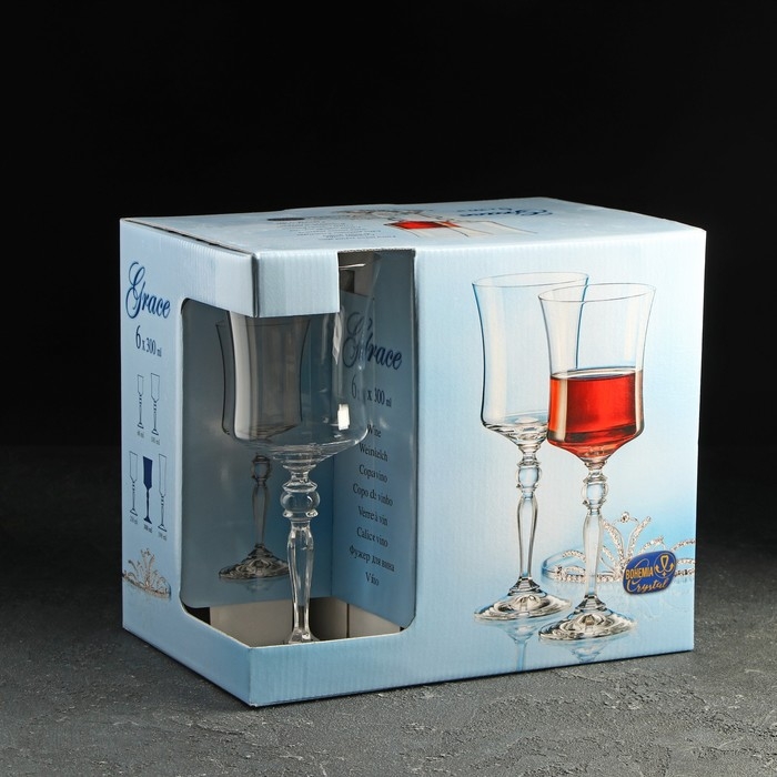 Набор бокалов для вина &laquo;Грация&raquo;, 300 мл, 6 шт