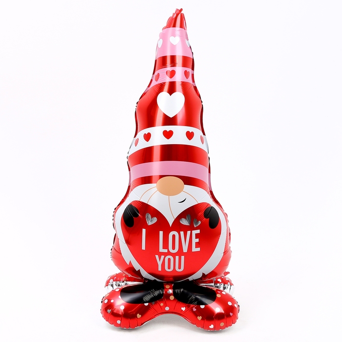 Шар фольгированный 50" &laquo;Сердце&raquo;, на подставке, красное, под воздух