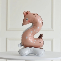 Шар фольгированный 24" &laquo;Цифра 2&raquo; на подставке, оленёнок