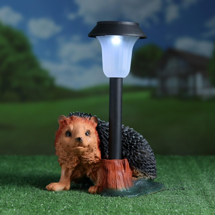 Садовый фонарь Садовый фонарь "Ёжик на ножках с фонарем" 25 см МИКС