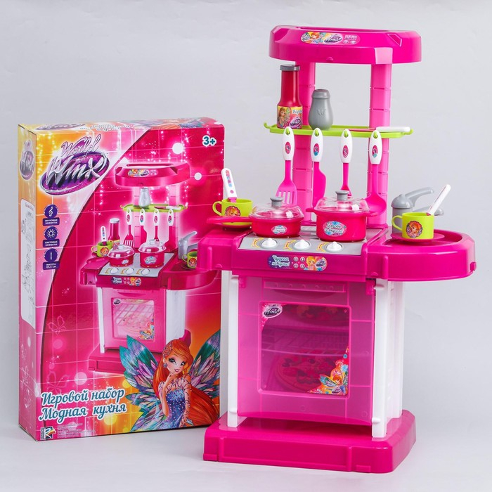 Игровой набор &laquo;Модная кухня&raquo;, WINX, в чемоданчике, с аксессуарами, свет, звук, высота 65,5 см