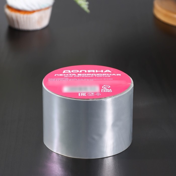 Лента ацетатная для обтяжки тортов Доляна, 40 мкр × 60 мм × 15 м, цвет прозрачный Лента ацетатная для обтяжки тортов Доляна, 40 мкр × 60 мм × 15 м, цвет прозрачный