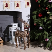 Светодиодная фигура «Олень» 32 × 60 × 10 см, текстиль, металл, батарейки ААх2 (не в комплекте), свечение тёплое белое Светодиодная фигура «Олень» 32 × 60 × 10 см, текстиль, металл, батарейки ААх2 (не в комплекте), свечение тёплое белое