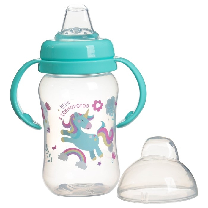 Поильник-непроливайка, мягкий носик, от 9 мес., 270 мл., &laquo;Единорог&raquo;, M&B