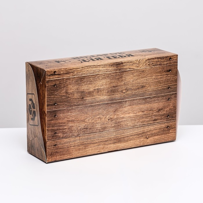 Коробка складная с окном под зефир Коробка складная с окном под зефир "Проверено", 25 х 15 х 7 см