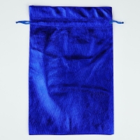 Мешочек подарочный парча &laquo;Новогодние игрушки&raquo;, синий, 20 х 30 см, Новый год