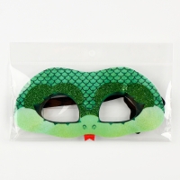 Новый год! Карнавальная маска &laquo;Сверкающая змейка&raquo; зелёная с блёстками