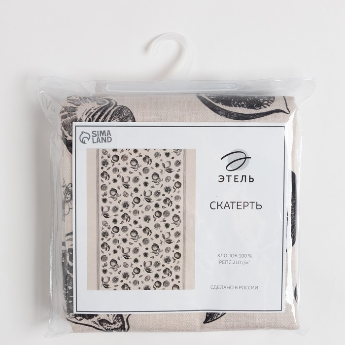 Скатерть Этель Healthy life 220х147 см, 100% хлопок, репс 210 г/м2 Скатерть Этель Healthy life 220х147 см, 100% хлопок, репс 210 г/м2