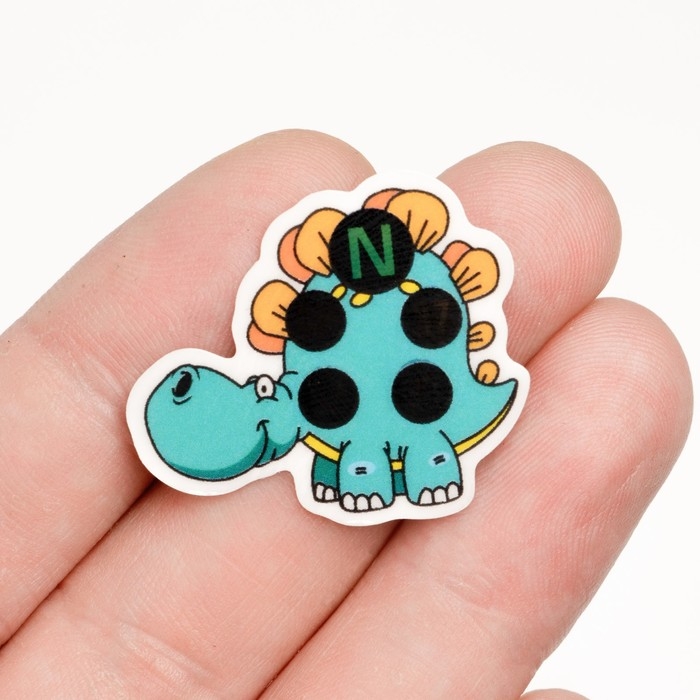 Детский термометр - наклейка налобный Детский термометр - наклейка налобный "Динозаврик", до 40°, l-3.3 см