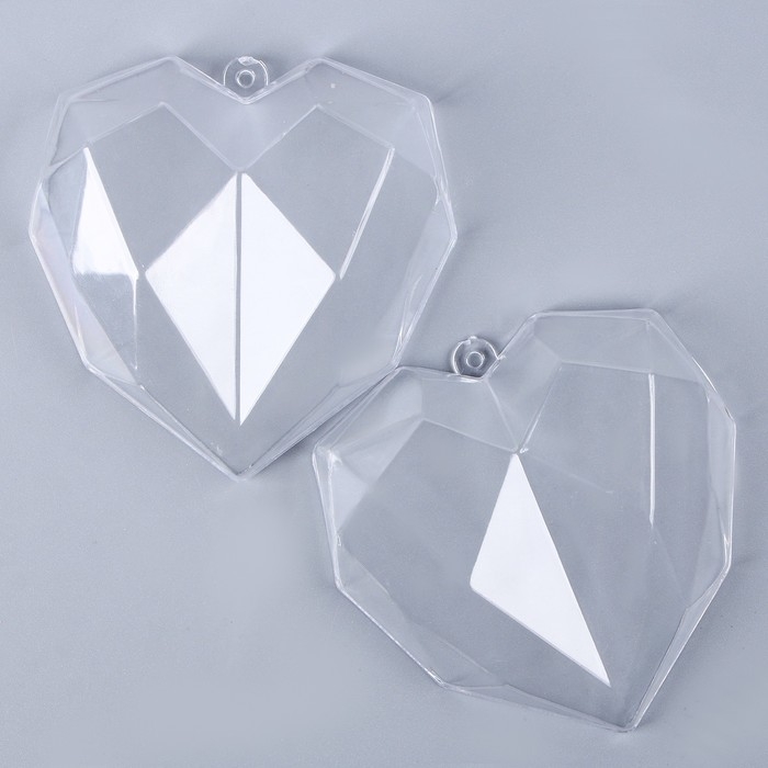 Основа для творчества и декорирования &laquo;Сердце&raquo;, набор 3 шт., размер 1 шт. &mdash; 8 &times; 8 &times; 5 см