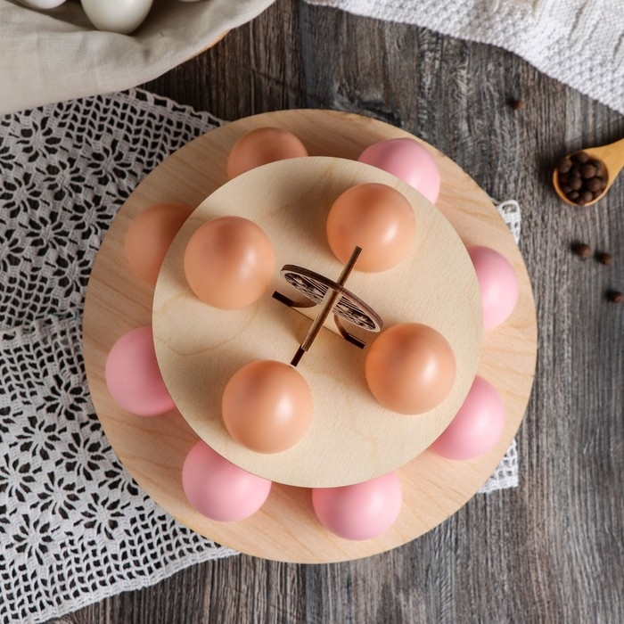 Подставка для яиц пасхальная, 2-х ярусная, 12 ячеек, 23,5×23,5×20 см Подставка для яиц пасхальная, 2-х ярусная, 12 ячеек, 23,5×23,5×20 см