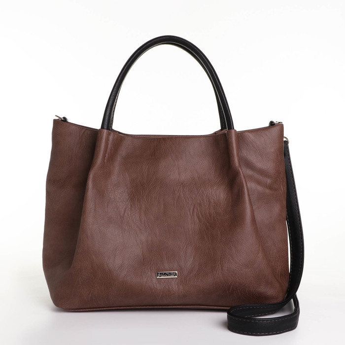 Сумка женская, средний размер, цвет коричневый