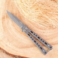 Нож-бабочка "Аргус" 17см, клинок 69мм/1мм, серебристый Нож-бабочка "Аргус" 17см, клинок 69мм/1мм, серебристый