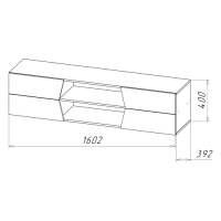 Тумба подвесная Оникс 11, 1602x392х400, Графит Тумба подвесная Оникс 11, 1602x392х400, Графит