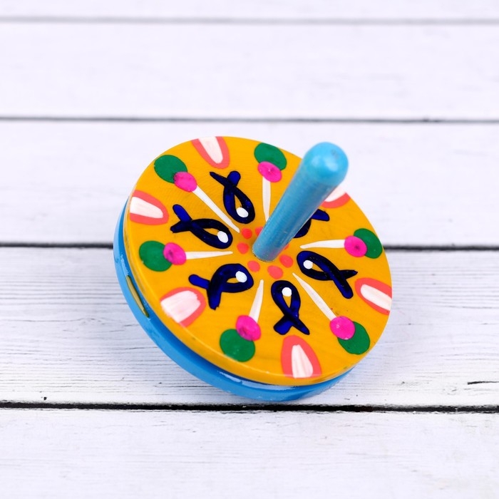 Волчок двойной большой "Расписной", МИКС