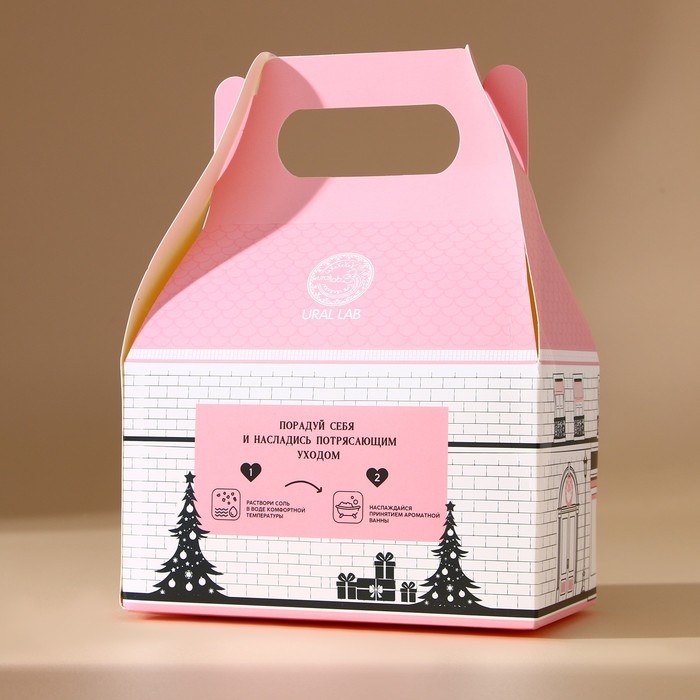 Соль для ванны &laquo;С Новым Годом!&raquo;, 500 г, аромат клубники в шампанском, Pink Collection by URAL LAB