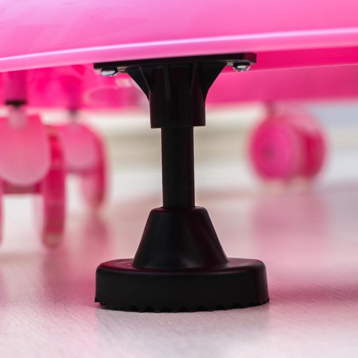 Ходунки &laquo;Улыбка&raquo;, 8 силик. колес, съемная панель, муз., свет, игрушки, розовый