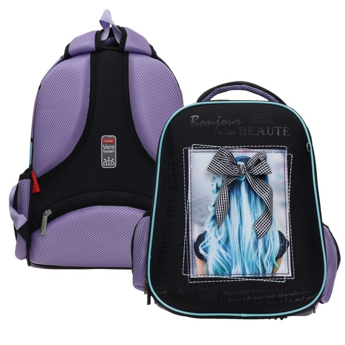 Рюкзак каркасный 38 х 29 х 15 см, Hatber Ergonomic light Рюкзак каркасный 38 х 29 х 15 см, Hatber Ergonomic light "Привет, красотка!" NRk_71018