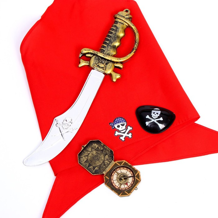 Карнавальный набор &laquo;Львиное сердце&raquo;, бандана, компас, наглазник, меч