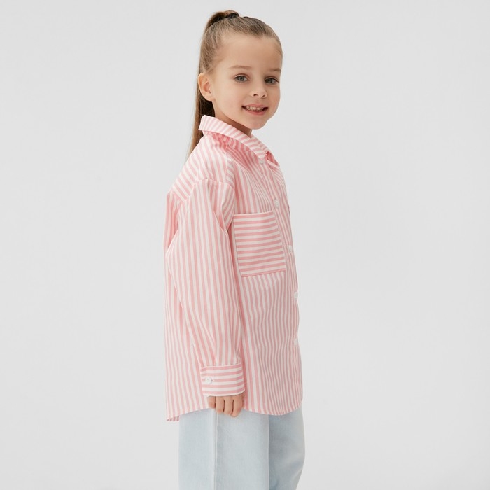 Рубашка для девочки KAFTAN Рубашка для девочки KAFTAN "Полоска" размер 30 (98-104 см)