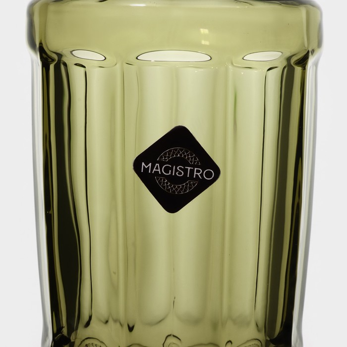 Набор бокалов из стекла для шампанского Magistro &laquo;Ла-Манш&raquo;, 160 мл, 7&times;20 см, 2 шт, цвет зелёный