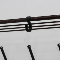 Вешалка настенная с полкой, 8 крючков, 97,5&times;22&times;26,5 см, цвет медный антик