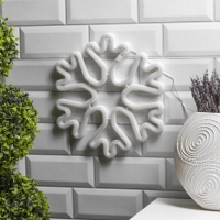 Неоновая вывеска «Снежинка» 30 см, батарейки ААх3 (не в комплекте), USB, свечение белое Неоновая вывеска «Снежинка» 30 см, батарейки ААх3 (не в комплекте), USB, свечение белое