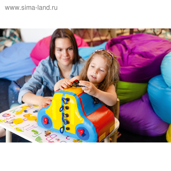 Мягкий модуль тактильный &laquo;Машинка&raquo;, по методике Монтессори