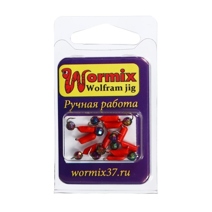 Мормышка Столбик с граненым шариком Мормышка Столбик с граненым шариком "Хамелеон" (красный), вес 0.8 г, размер 2.5