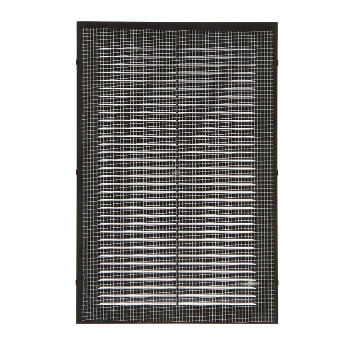 Решетка вентиляционная Решетка вентиляционная "КосмоВент" Люкс Л200КР, 200х300мм, с сеткой, неразъемная, коричневая