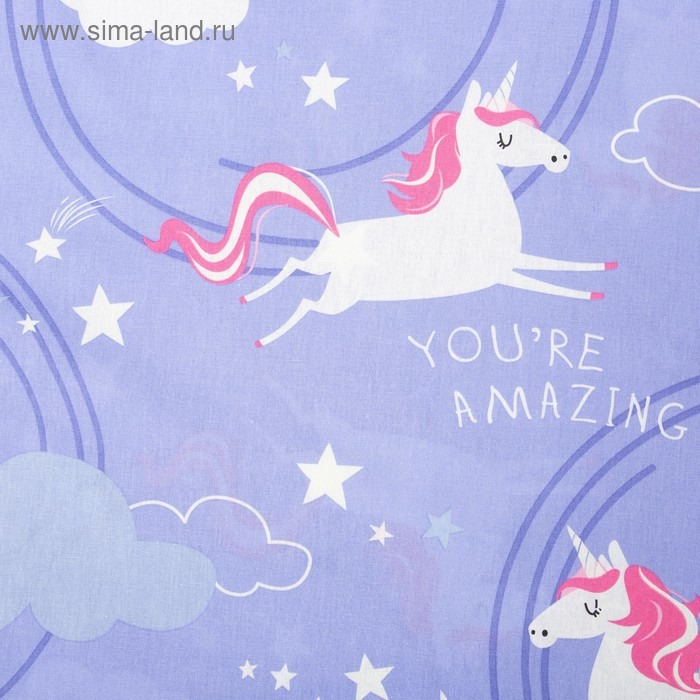 Постельное белье Этель 1,5 сп "Surf the rainbow", 143х215 см, 150х214 см, 50х70 см -1 шт, 100% хлопок, бязь