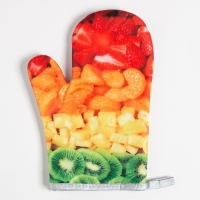 Варежка-прихватка Доляна &laquo;Фрукты&raquo;, 26х16 см, 100% п/э