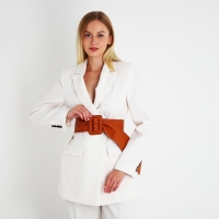 Ремень женский, ширина 8-10 см, на затяжке, цвет рыжий Ремень женский, ширина 8-10 см, на затяжке, цвет рыжий