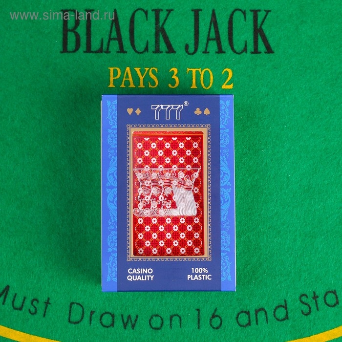 Карты игральные пластиковые "777", 54 шт, 30 мкм, микс