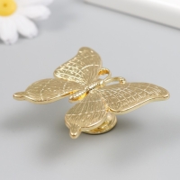 Ручка для шкатулки металл "Бабочка" золото 5,2х6,3 см