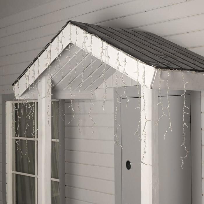 Гирлянда &laquo;Бахрома&raquo; 3 &times; 0.9 м, IP44, УМС, прозрачная нить, 232 LED, свечение мульти, 220 В