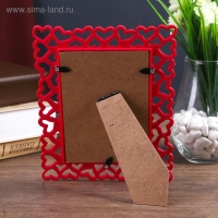 Фоторамка пластик 10х15 см "Сердца" малиновая 20,8х16 см Фоторамка пластик 10х15 см "Сердца" малиновая 20,8х16 см