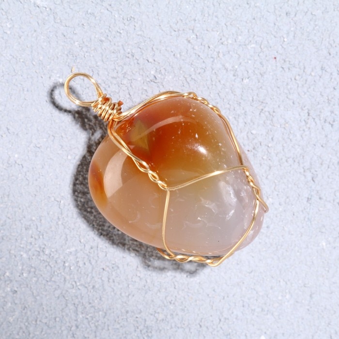 Брелок "Кварц Волосатик", в проволоке