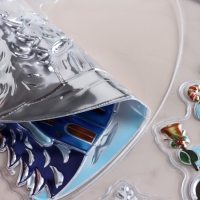 Наклейки на окна "Новогодние" дом, олени, 38х30 см Наклейки на окна "Новогодние" дом, олени, 38х30 см