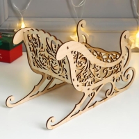 Шкатулка дерево для конфет "Новогодние Сани" (набор 6 деталей) 28,5х17х12 см Шкатулка дерево для конфет "Новогодние Сани" (набор 6 деталей) 28,5х17х12 см