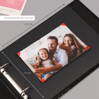 Фотоальбом 25 листов (уголки+кольца) "Бесконечность" серебро 19х27х3 см