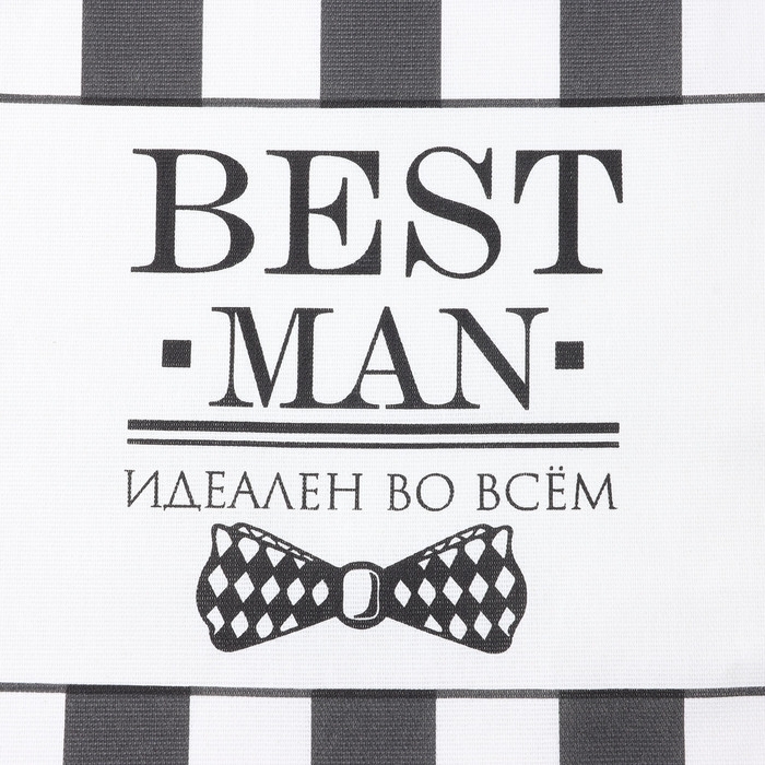 Полотенце кух. Полотенце кух."Доляна" Best man black 35х60 см, 100% хл, 160г/м2