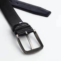 Ремень мужской, ширина 3,7 см, винт, пряжка металл, цвет чёрный Ремень мужской, ширина 3,7 см, винт, пряжка металл, цвет чёрный